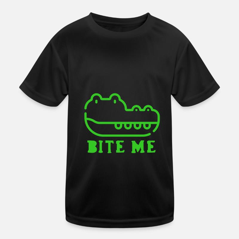 Bite me / Vorsicht ich beiße. Kinder Funktions-T-Shirt