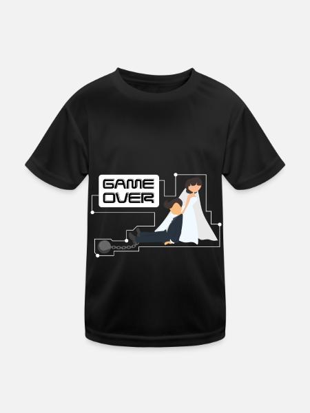 Bachelor Party Bachelor Game Over - Kids Functional T-Shirt - black - Front