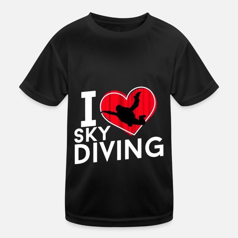 I love Sky Diving Kinder Funktions-T-Shirt