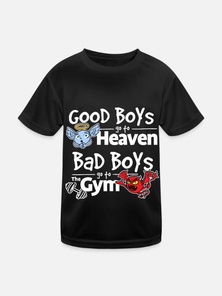 Bad boys go to the gym - Kids Functional T-Shirt - black - Front