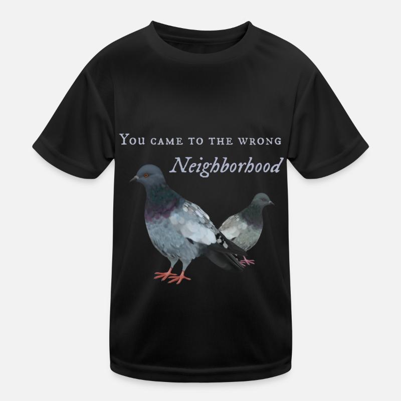 Pigeon in the wrong neighborhood Kids Functional T-Shirt