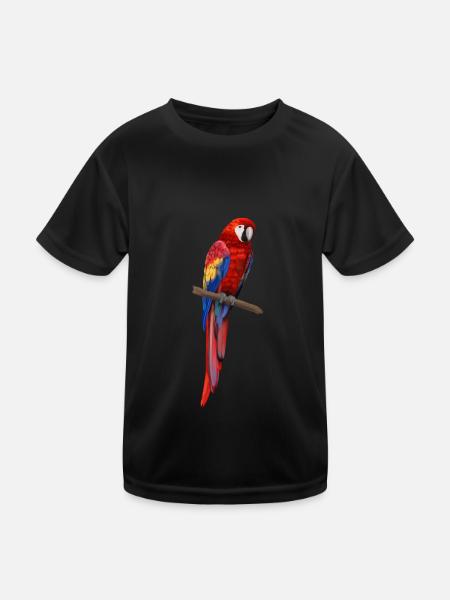 Parrot - Ara parrot - Kids Functional T-Shirt - black - Front