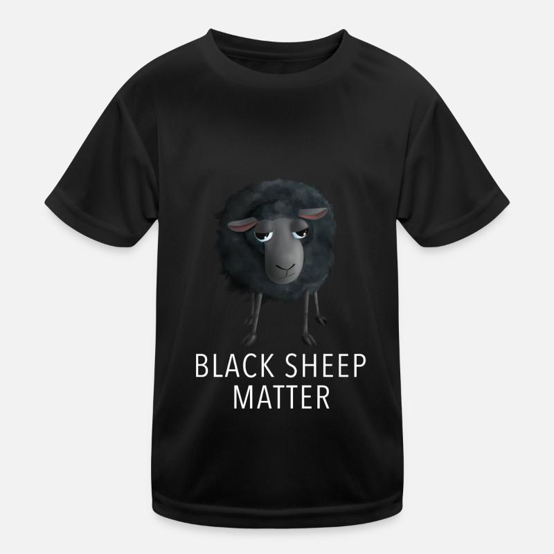 Süßes Schaf - Black Sheep Matter - Kinder Funktions-T-Shirt - Schwarz