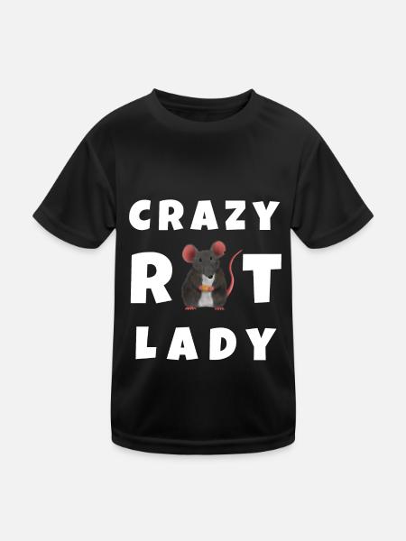 Dame de rat fou - T-shirt sport Enfant - noir - Devant