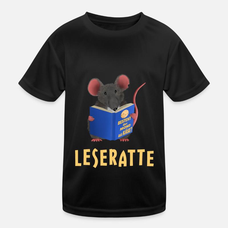 Leseratte / Bücherwurm Kinder Funktions-T-Shirt