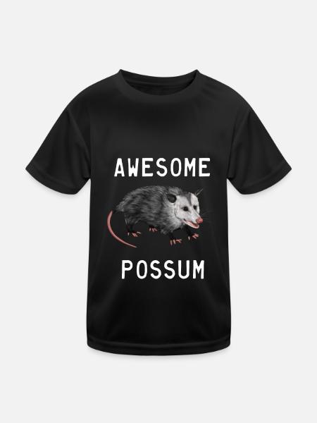 Possum - Awesome Possum - Kids Functional T-Shirt - black - Front
