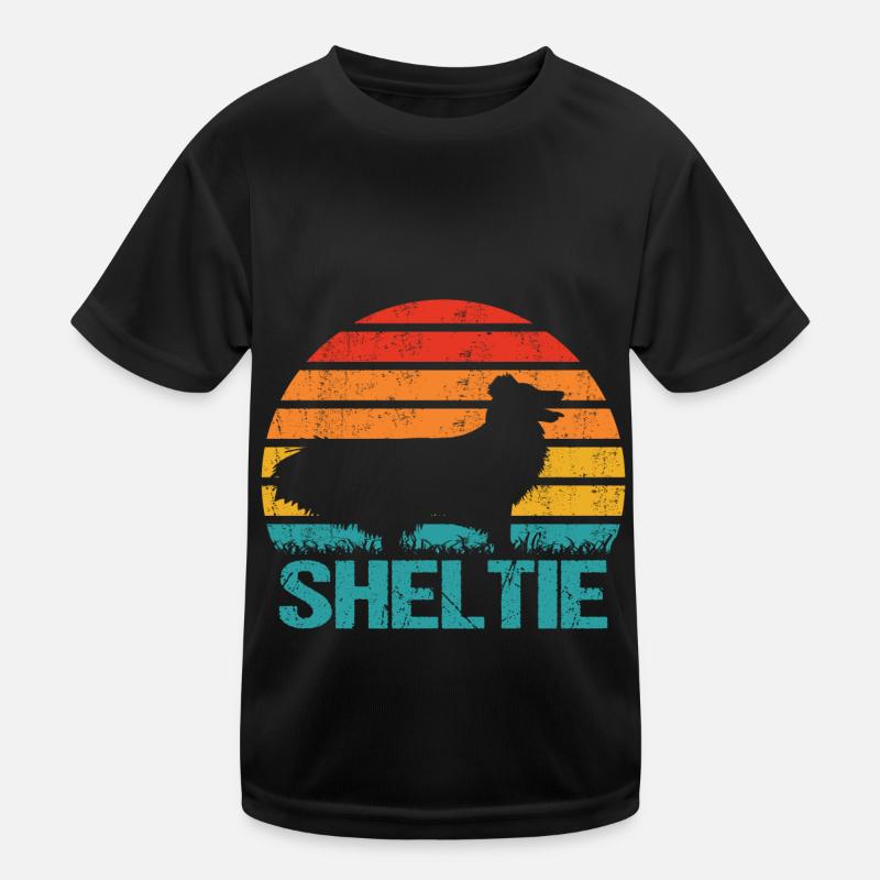 Sheltie Shetland Chien de berger Vintage Rétro T-shirt sport Enfant