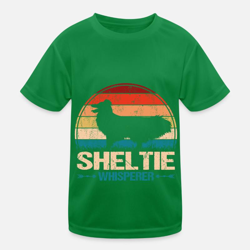 Sheltie Shetland Chien de berger Chuchoteur T-shirt sport Enfant