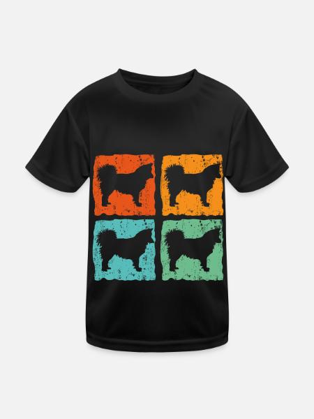 Chien islandais Spitz islandais Vintage - T-shirt sport Enfant - noir - Devant