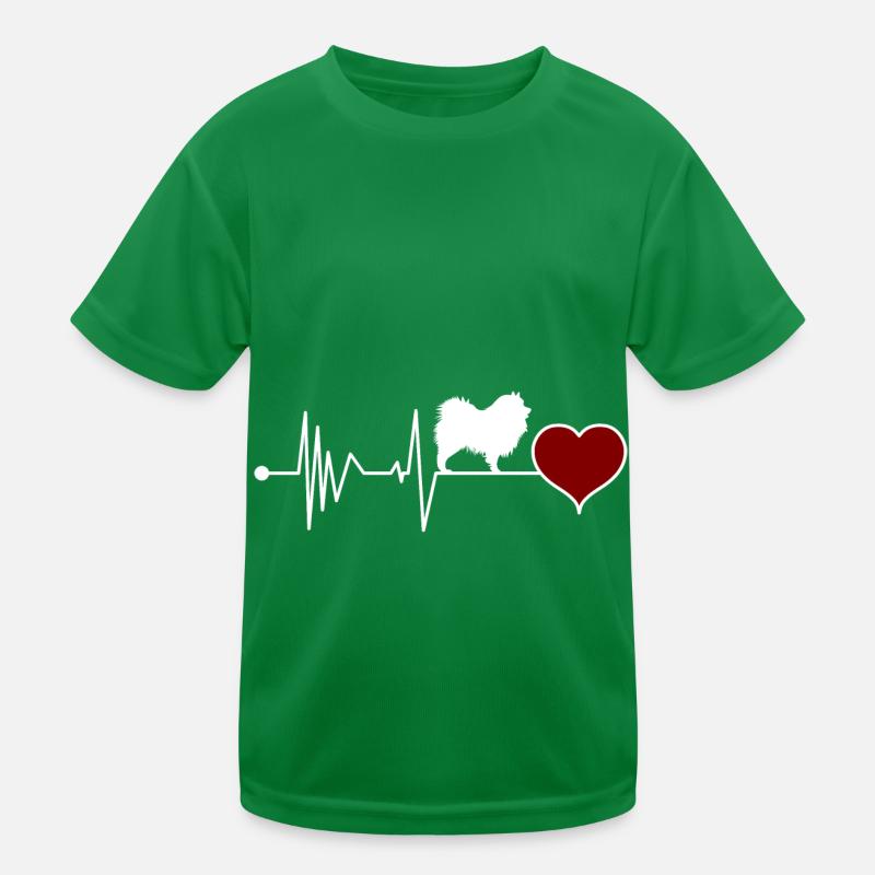 German Wolfsspitz Spitz Keeshond Heartbeat Kids Functional T-Shirt