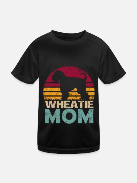 Soft Coated Wheaten Terrier Wheatie Mom Mama - Kids Functional T-Shirt - black - Front