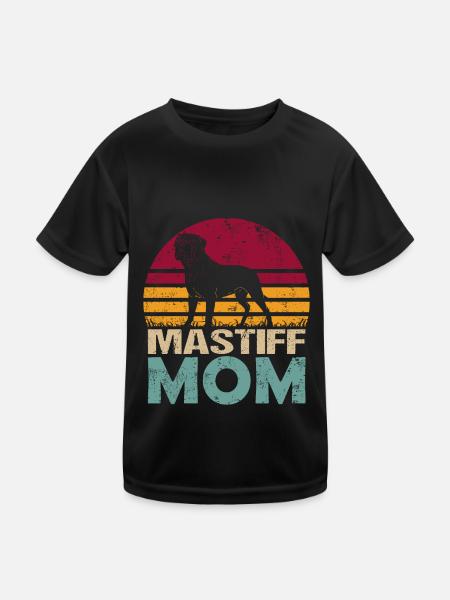 Vieux anglais Mastiff Maman Mama Mistress - T-shirt sport Enfant - noir - Devant