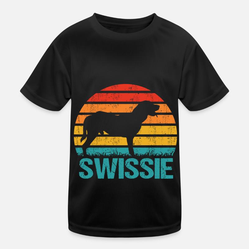 Großer Schweizer Berner Sennenhund Vintage Kinder Funktions-T-Shirt