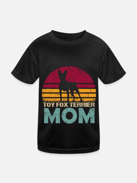 Jouet Fox Terrier Fox Terrier Maman Maman Maîtresse - T-shirt sport Enfant - noir - Devant