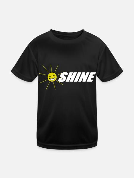 SUNSHINE lustige Bilder Sonne lustige Sprüche - Kinder Funktions-T-Shirt - Schwarz - Vorne