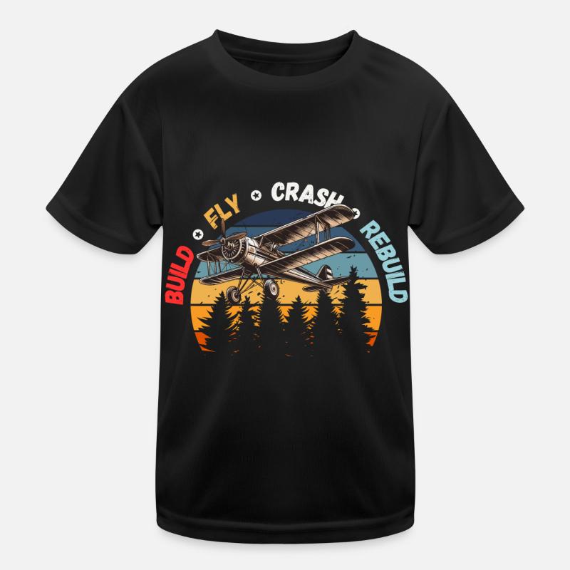 Modellbauer Modellflugzeug RC Plane Fliegen Spaß Kinder Funktions-T-Shirt
