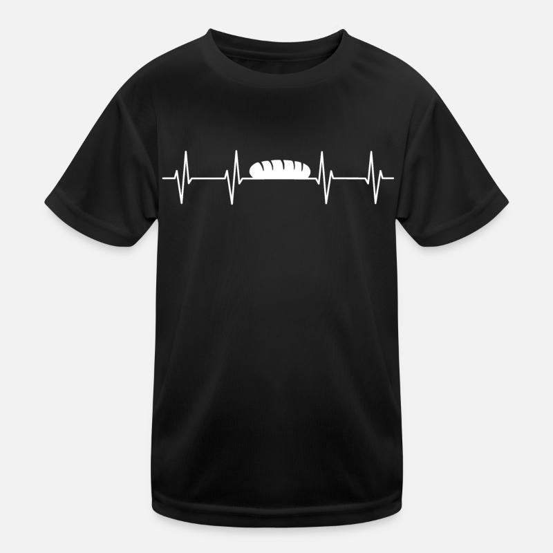 Bäcker Herzschlag Konditor Backen Kinder Funktions-T-Shirt