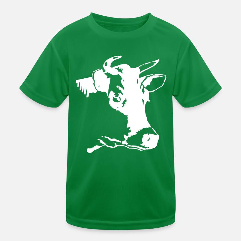 Kuh Kopf Kinder Funktions-T-Shirt