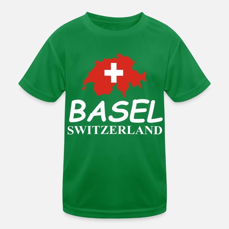 Basel Switzerland Geschenk Kinder Funktions-T-Shirt