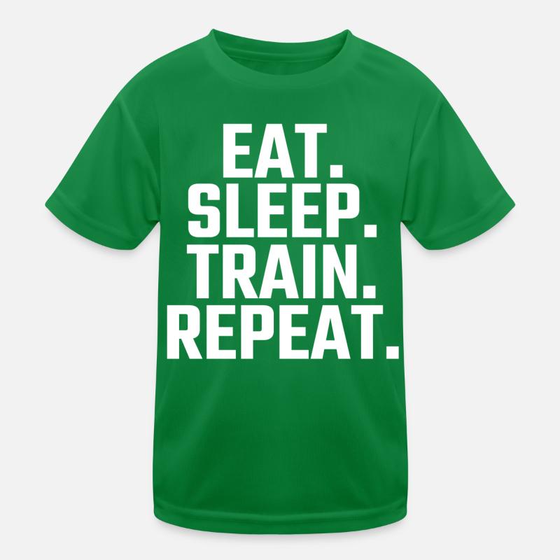 Eat Sleep Train Repeat Kinder Funktions-T-Shirt