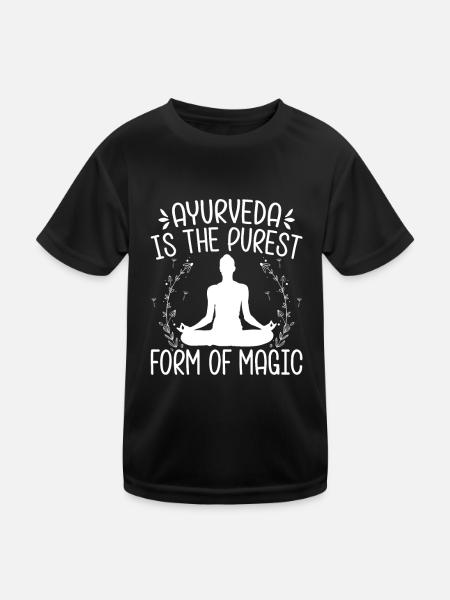 Ayurveda ist die reinste Form von Magie | Geschenk - Kinder Funktions-T-Shirt - Schwarz - Vorne