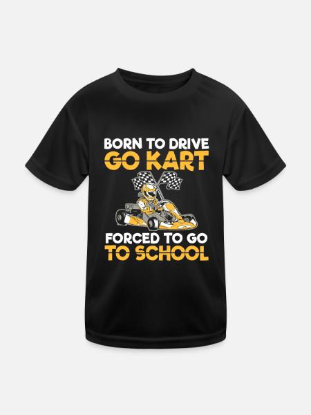 Go-karting Proverbes | Go Kart Hobby Cadeaux - T-shirt sport Enfant - noir - Devant