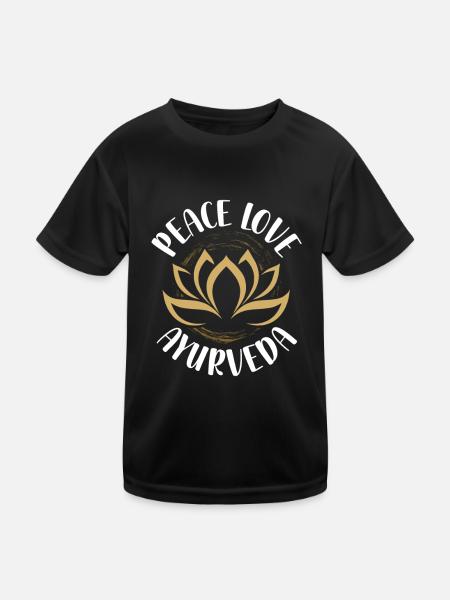 Ayurveda Massagen Geschenke | Ayurweda Hinduismus - Kinder Funktions-T-Shirt - Schwarz - Vorne