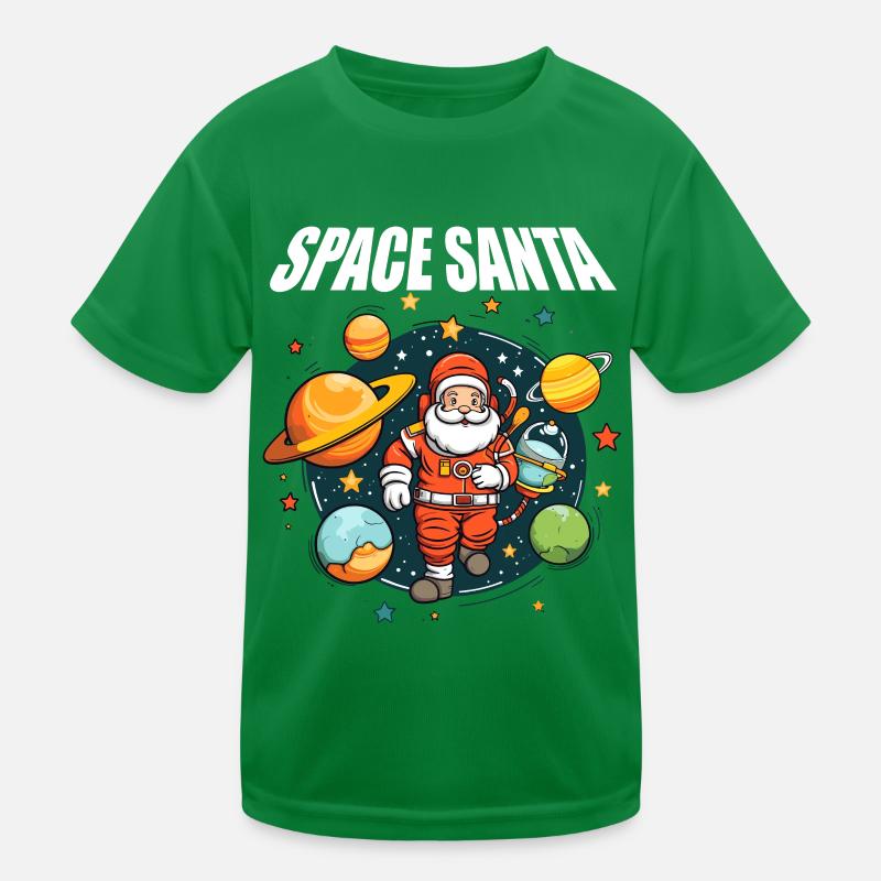 Père Noël de l’espace planète de l’espace drôle T-shirt sport Enfant