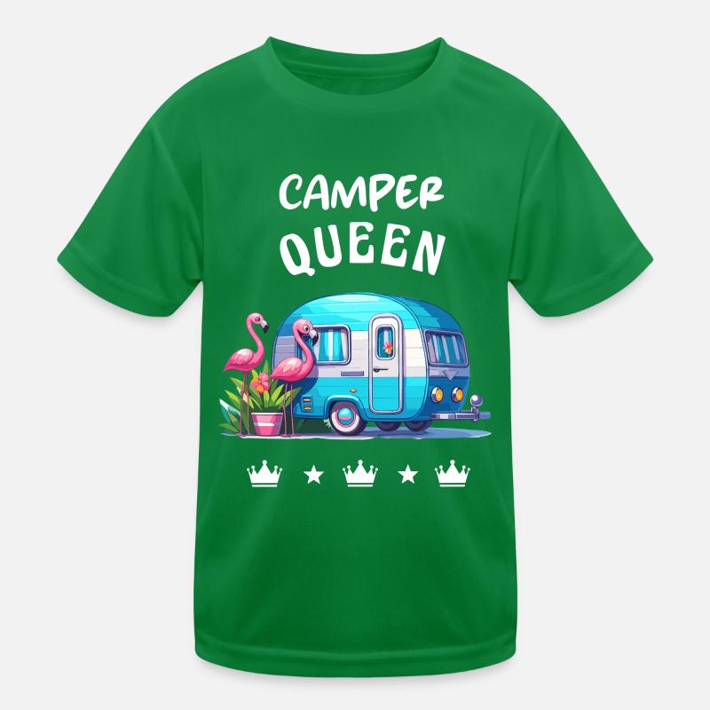 Camper Queen Camping Caraven Camping-car Été T-shirt sport Enfant