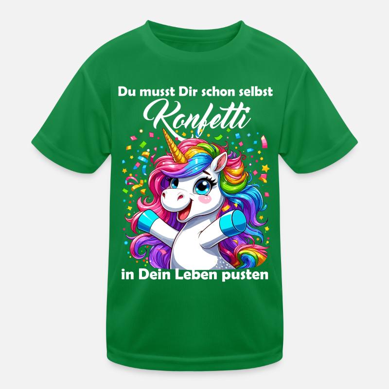 Unicorn Carnival Confetti Fun Optimism Funny Kids Functional T-Shirt