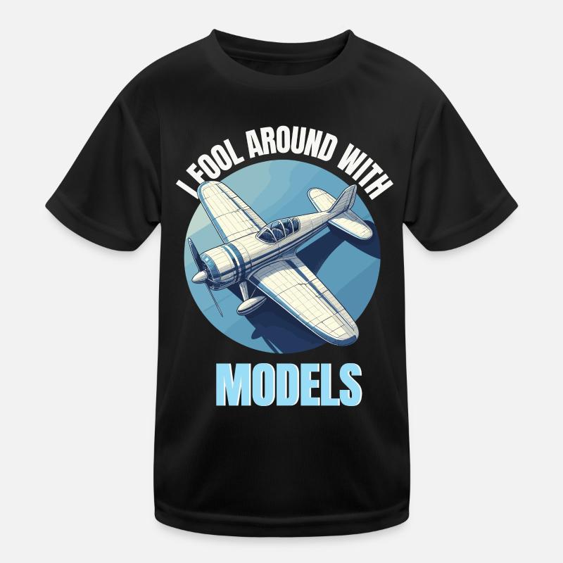 Model Making Model Airplane Airfield Flying Funny Kids Functional T-Shirt