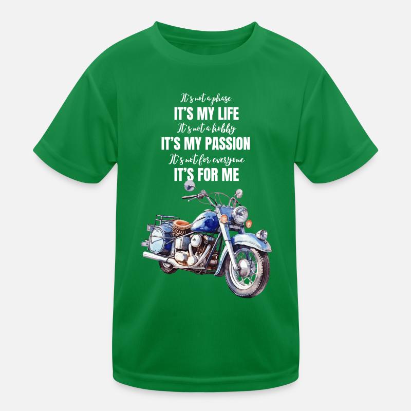 Motorrad Chopper Motorradfahrer Biker Lebensgefühl Kinder Funktions-T-Shirt
