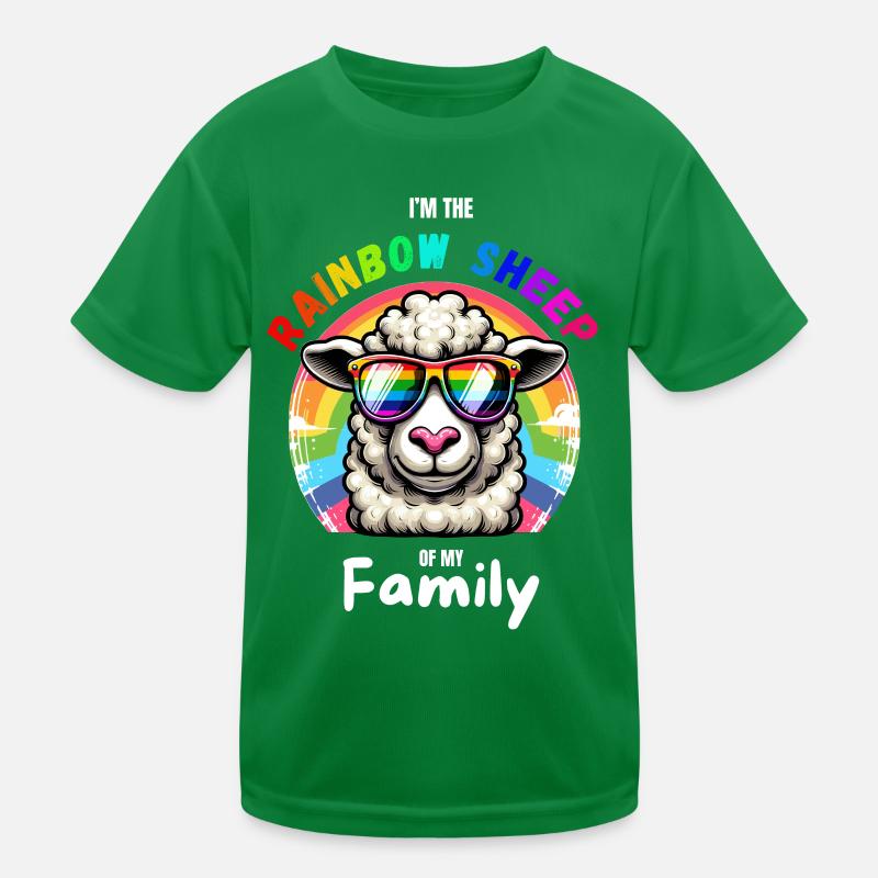 LGBTQ Sheep Pride Month Gay Parade Rainbow Fun Kids Functional T-Shirt