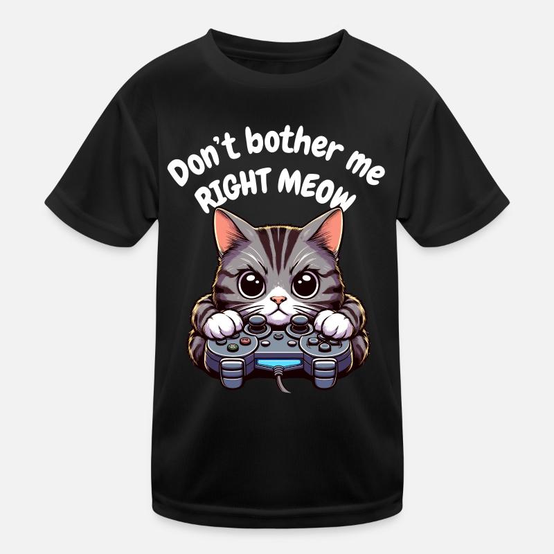 Video Game Katze Controller Gamer Zocken PC Lustig Kinder Funktions-T-Shirt