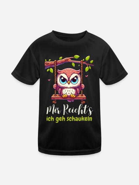 Hibou J’en ai assez Je vais balancer Gamins drôles - T-shirt sport Enfant - noir - Devant