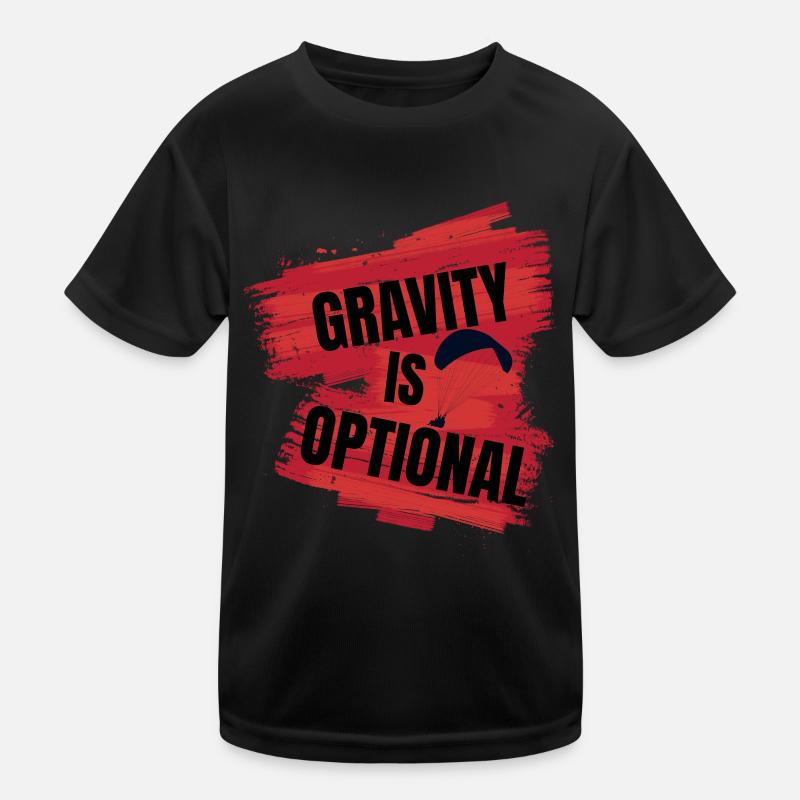 La gravité est facultative – conception parapente T-shirt sport Enfant