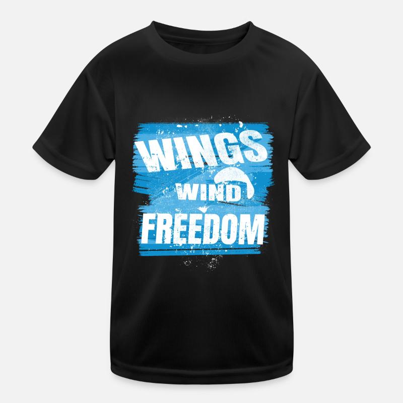 Ailes Wind Freedom – Parapente Design T-shirt sport Enfant