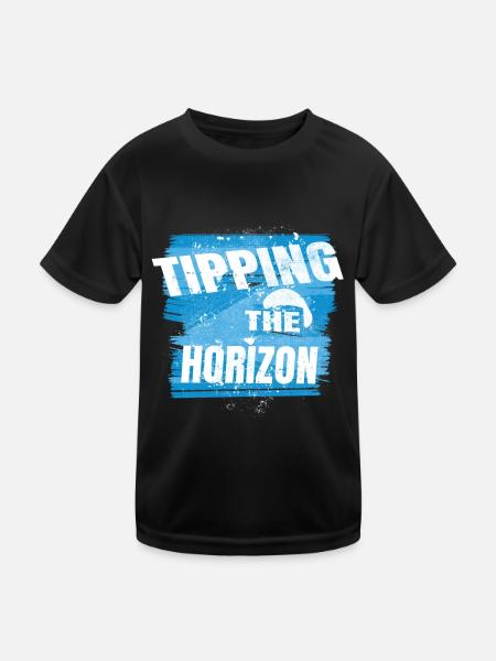 Tipping the Horizon - Kids Functional T-Shirt - black - Front