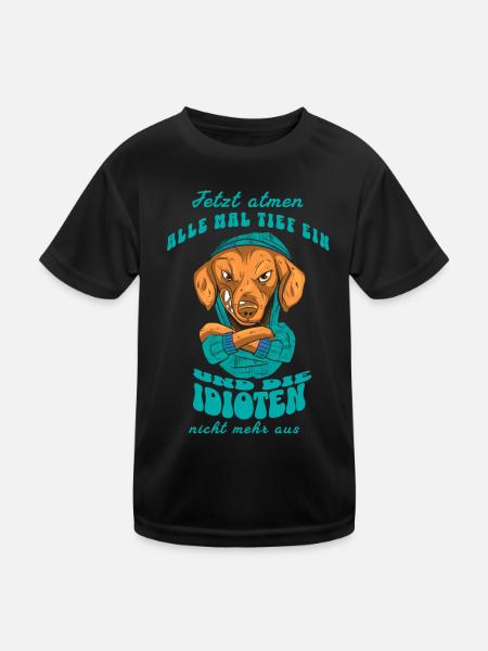 Now everyone takes a deep breath - Kids Functional T-Shirt - black - Front