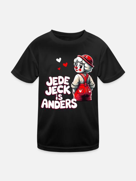 Carnaval Clown Jeck Kölle Alaaf Köln Kölsch Lustig - T-shirt sport Enfant - noir - Devant