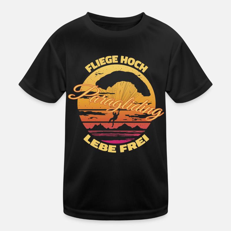 Voler haut, vivre libre - Proverbe sur le parapente T-shirt sport Enfant