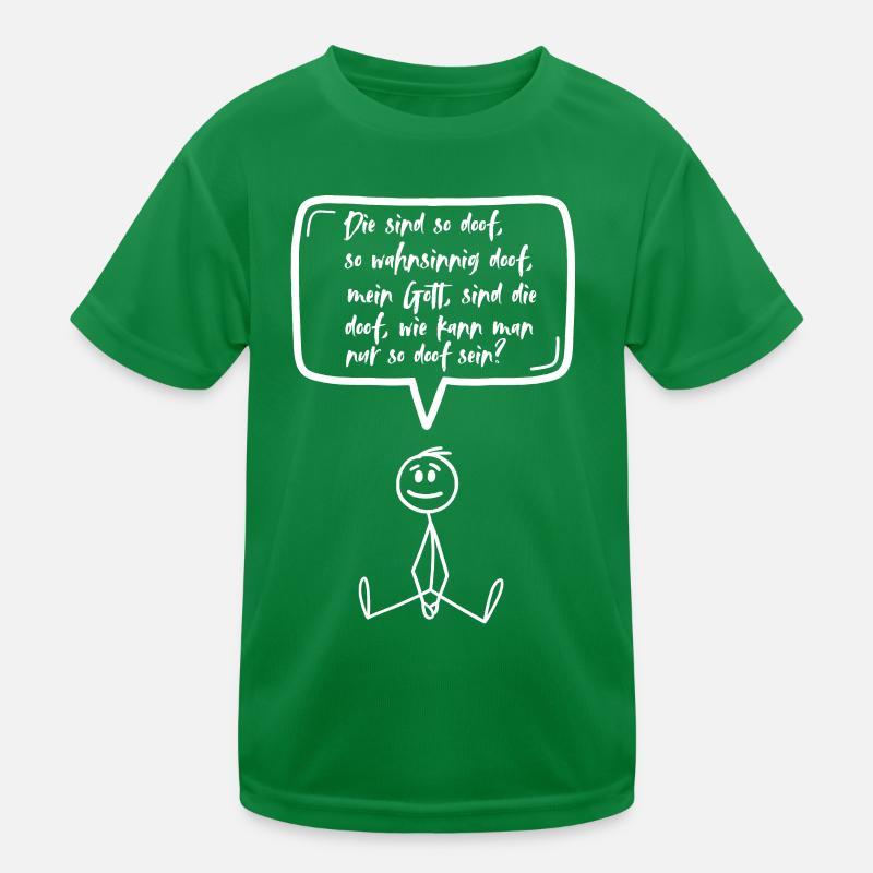 Drôle Goofy Stick Figure Déclaration Bulle de dialogue T-shirt sport Enfant