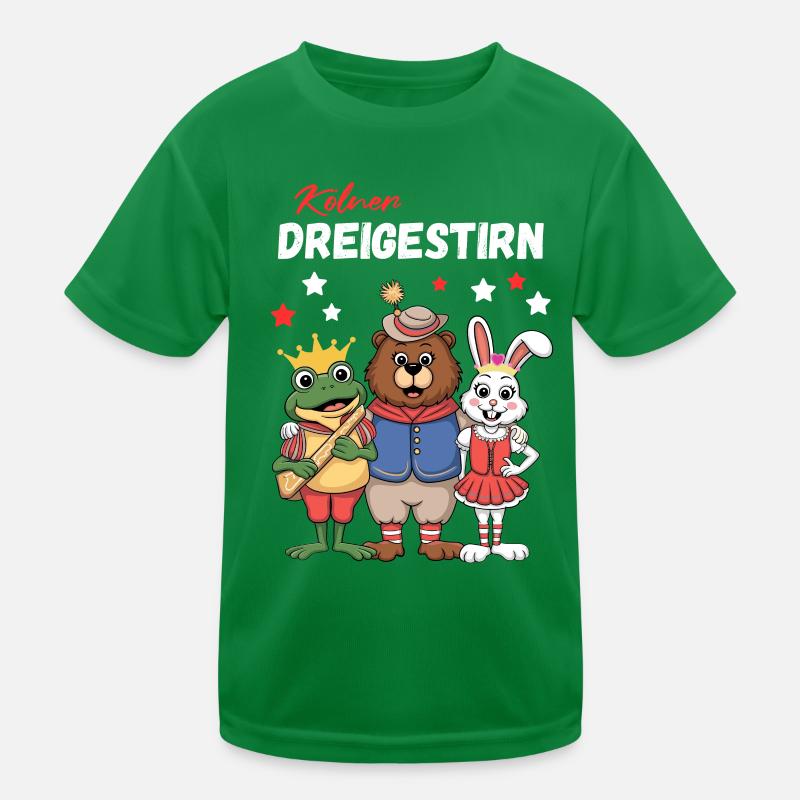 Carnival Cologne Triumvirate Cologne Alaaf Bear Kids Functional T-Shirt