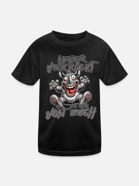 Rhino Mieux vaut être fou que l'un d'entre vous - T-shirt sport Enfant - noir - Devant