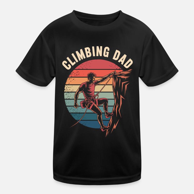 Climbing Dad Kids Functional T-Shirt