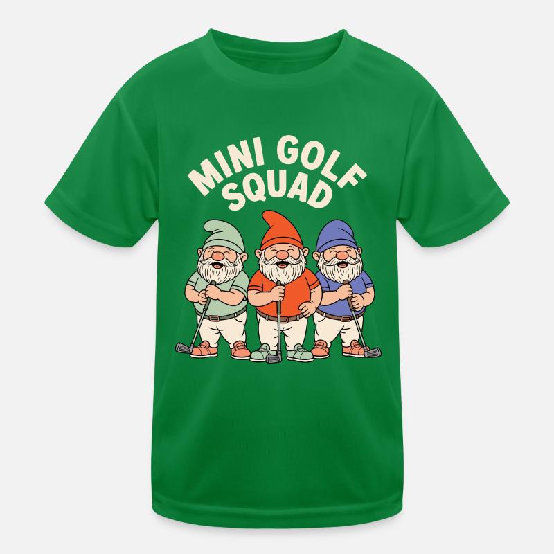 Minigolf Crew – 3 Dwarfs in Action Kids Functional T-Shirt