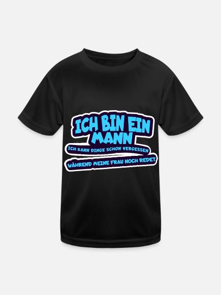 I'm a man, I can forget things - Kids Functional T-Shirt - black - Front
