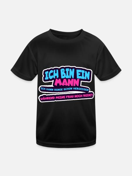 I'm a man, I can forget things - - Kids Functional T-Shirt - black - Front