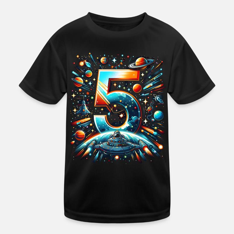 astronaute 5ème anniversaire garçon de l’espace 5 ans T-shirt sport Enfant