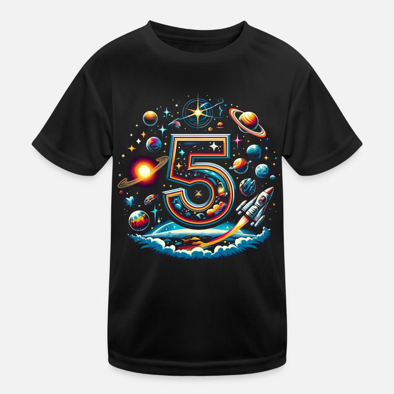 astronaute 5ème anniversaire garçon de l’espace 5 ans T-shirt sport Enfant